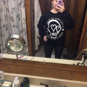 5SOS Black Skull Sweatshirt